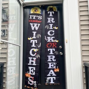 2 Pack Halloween “It’s October Witches” & “Trick or Treat” Door Length Banners